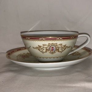 2 Vintage Rare NORITAKE CHINA 1802 Cup & Saucer